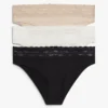 Bikini-Slip mit Spitzenbesatz, 3er-Pack Bikini-Slip mit Spitzenbesatz, 3er-Pack