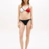 Bikini-Unterteil mit Dreiecksform und Farbblock-Design Bikini-Unterteil mit Dreiecksform und Farbblock-Design