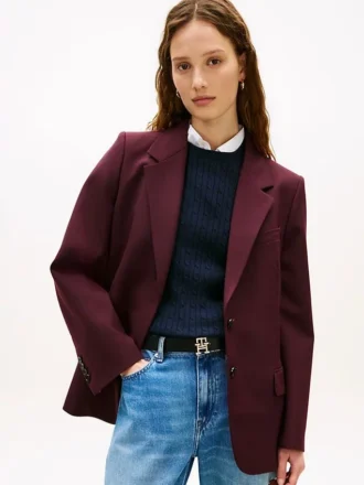 Blazer aus Wollmischung in lockerer Passform