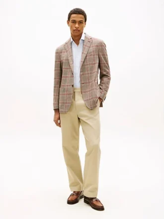 Blazer aus Wollmischung mit Glencheck-Muster