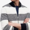 Blockstreifen-Cardigan mit Reißverschluss Blockstreifen-Cardigan mit Reißverschluss