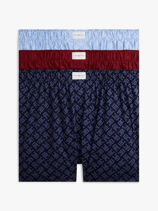 Boxershorts mit durchgehendem Monogramm-Muster, 3er-Pack Boxershorts mit durchgehendem Monogramm-Muster, 3er-Pack