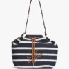 Bucket Bag mit Schriftzug-Monogramm und bretonischen Streifen Bucket Bag mit Schriftzug-Monogramm und bretonischen Streifen