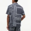 Camp-Hemd mit klassischer Passform und Bandana-Patchwork