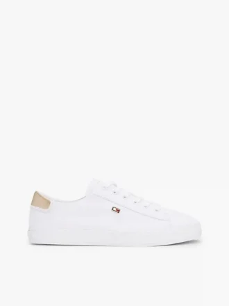 Canvas-Sneaker mit Metallic-Ferse