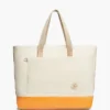 Canvas-Tragetasche mit Farbblock-Design