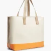 Canvas-Tragetasche mit Farbblock-Design