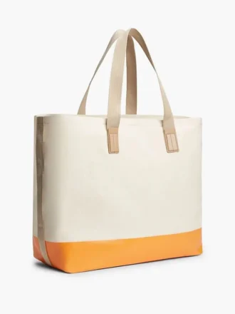 Canvas-Tragetasche mit Farbblock-Design