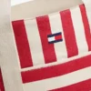 Canvas-Tragetasche mit maritimen Streifen Canvas-Tragetasche mit maritimen Streifen