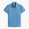 Chambray-Hemd mit Puffärmeln