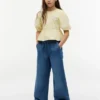 Chambray-Hose mit weitem Bein für Kinder