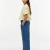 Chambray-Hose mit weitem Bein für Kinder