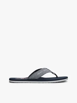 Chambray-Leinen-Flip-Flops