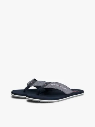 Chambray-Leinen-Flip-Flops