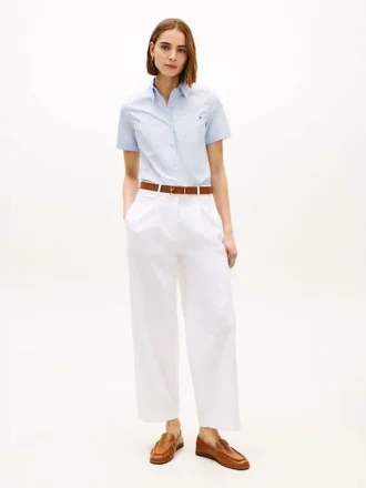 Chino mit Plissee aus Twill