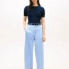 Chino mit Plissee aus Twill