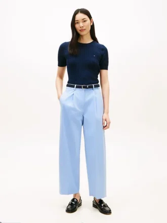 Chino mit Plissee aus Twill
