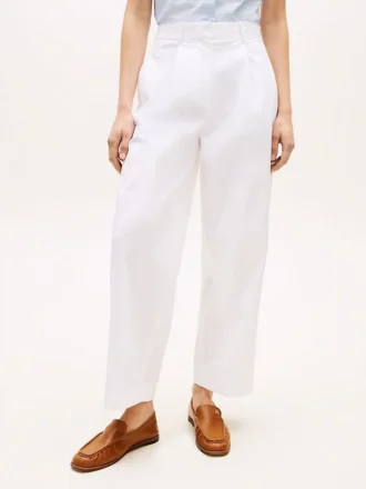 Chino mit Plissee aus Twill