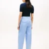 Chino mit Plissee aus Twill