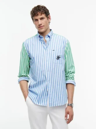 Classic Fit Mix Stripe Paper-Touch Hemd