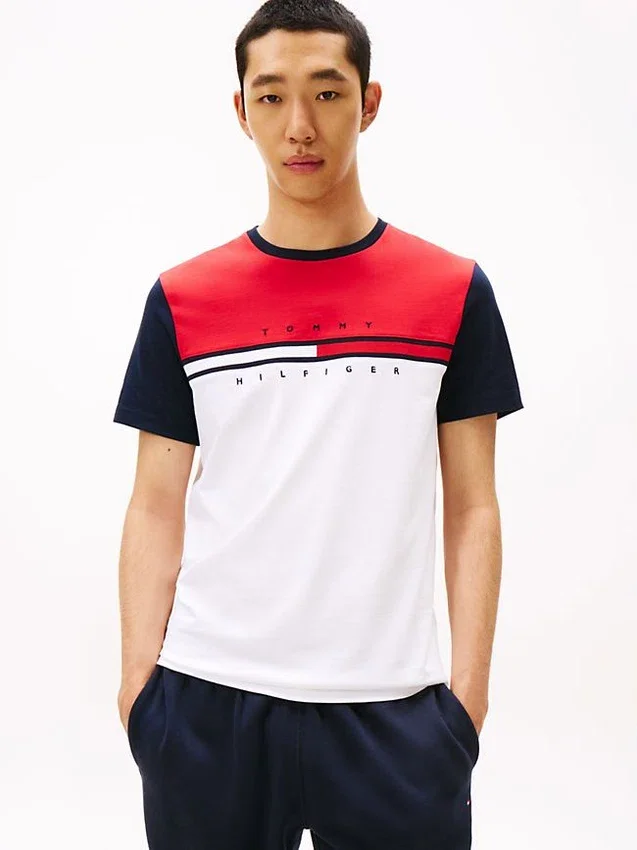 Colorblock Flag Stripe Logo T-Shirt Colorblock Flag Stripe Logo T-Shirt