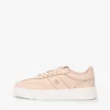Court-Sneaker aus genarbtem Leder Court-Sneaker aus genarbtem Leder