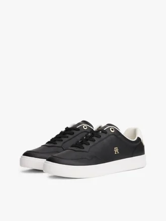 Court-Sneaker aus Metallic-Leder Court-Sneaker aus Metallic-Leder