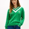 Cricket-Pullover mit Lorbeerblatt-Logo Cricket-Pullover mit Lorbeerblatt-Logo