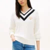 Cricket-Pullover mit Lorbeerblatt-Logo Cricket-Pullover mit Lorbeerblatt-Logo