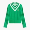Cricket-Pullover mit Lorbeerblatt-Logo Cricket-Pullover mit Lorbeerblatt-Logo