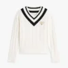 Cricket-Pullover mit Lorbeerblatt-Logo Cricket-Pullover mit Lorbeerblatt-Logo