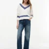 Cricket-Pullover mit Zopfmuster Cricket-Pullover mit Zopfmuster