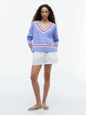 Cricket-Pullover mit Zopfmuster Cricket-Pullover mit Zopfmuster