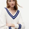 Cricket-Pullover mit Zopfmuster Cricket-Pullover mit Zopfmuster
