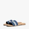 Denim-Slide-Sandale mit Web-Logo Denim-Slide-Sandale mit Web-Logo