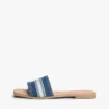 Denim-Slide-Sandale mit Web-Logo Denim-Slide-Sandale mit Web-Logo