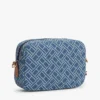 Denim-Umhängetasche mit durchgehendem Flaggenprint
