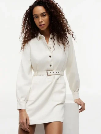 Denim-Utility-Kleid mit Gürtel