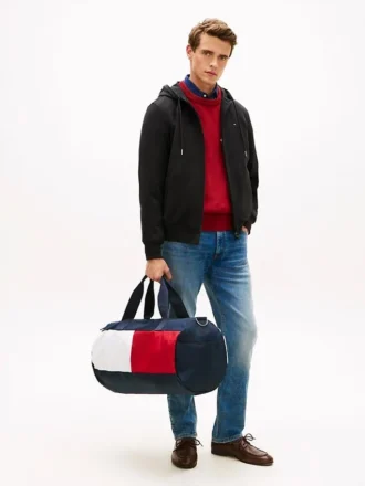 Duffle-Tasche mit Colorblock-Flaggenlogo