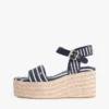 Espadrille mit Keilabsatz und bretonischen Streifen Espadrille mit Keilabsatz und bretonischen Streifen