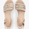 Espadrille-Sandale mit Keilabsatz aus Raffia Espadrille-Sandale mit Keilabsatz aus Raffia