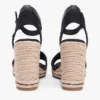 Espadrille-Sandale mit Keilabsatz aus Raffia