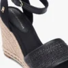 Espadrille-Sandale mit Keilabsatz aus Raffia