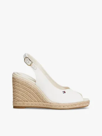 Espadrille-Sandale mit Keilabsatz und Fersenriemen