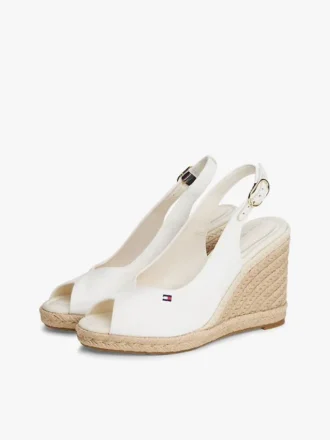 Espadrille-Sandale mit Keilabsatz und Fersenriemen