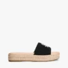 Espadrille-Sandale mit Schriftzug-Monogramm