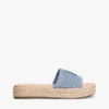 Espadrille-Sandale mit Schriftzug-Monogramm Espadrille-Sandale mit Schriftzug-Monogramm