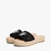 Espadrille-Sandale mit Schriftzug-Monogramm