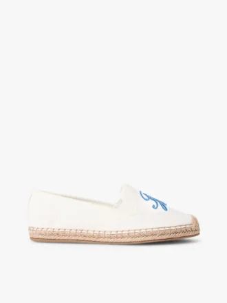 Espadrilles aus Canvas mit Schriftzug-Monogramm