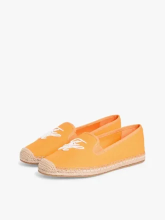 Espadrilles aus Canvas mit Schriftzug-Monogramm